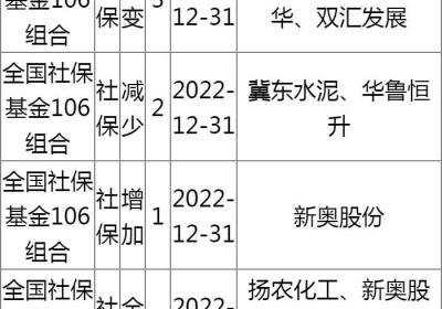 全国社?；鹨涣懔楹铣て谥夭止善庇心男?？重仓股票前十哪些？(全国社?；鹨涣愣楹铣止?